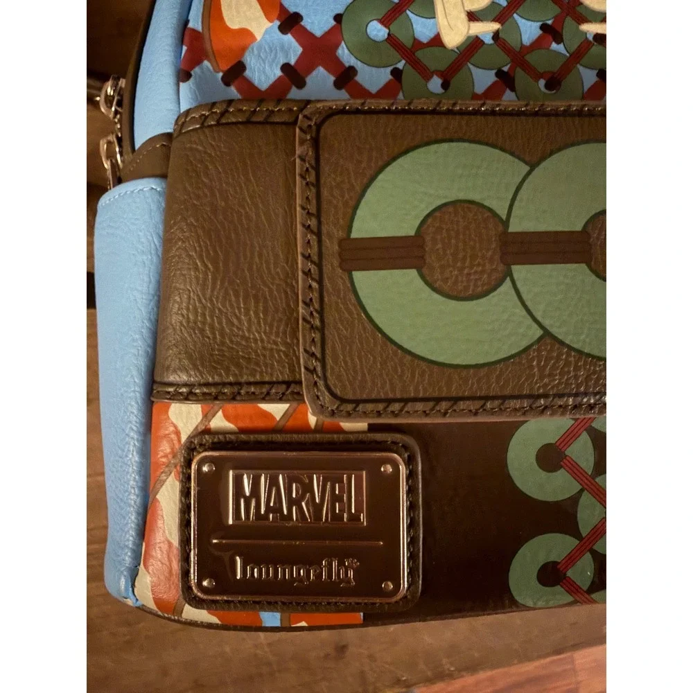 Loungefly Marvel‎ Black Panther Wakanda Forever Aneka Mini Backpack Blue Brown